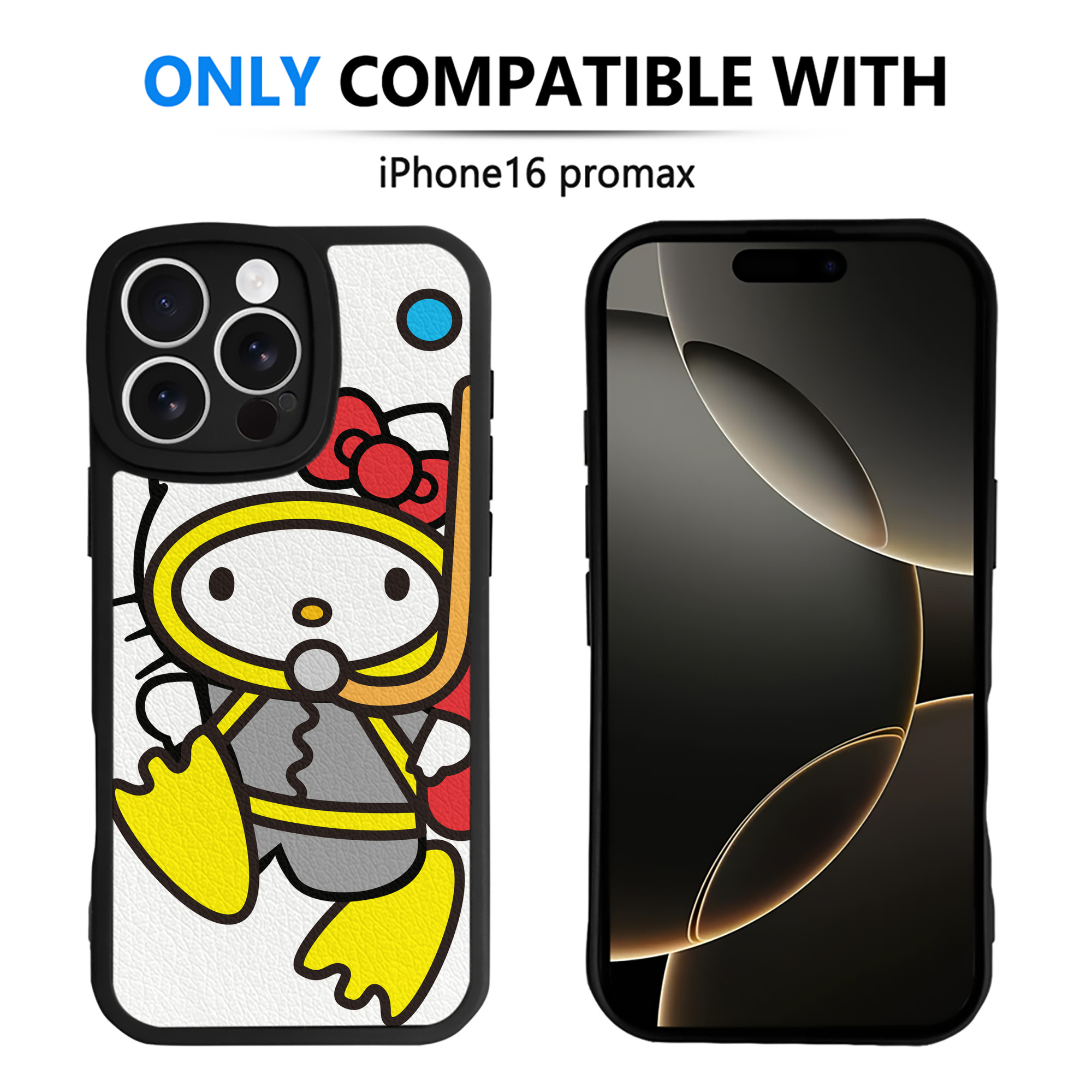 （画像用） Hello Kitty ハローキティ 【iPhone 16シリーズ対応】シリコンスマホケース（レザー調） 材質：シリコン